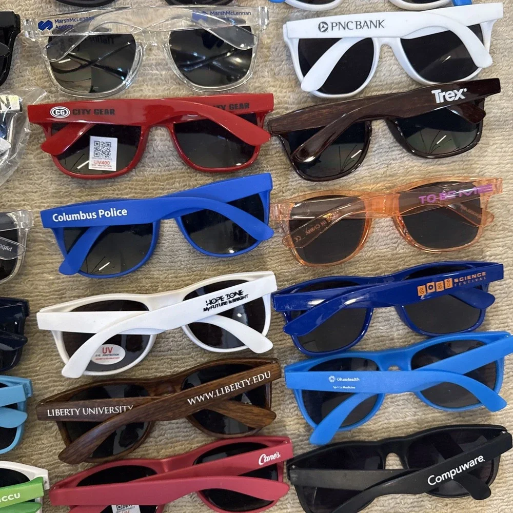 Lot of 50 NEW Logo Sunglasses: Limited Offer-Multiple Colors-Men/Women-NWT